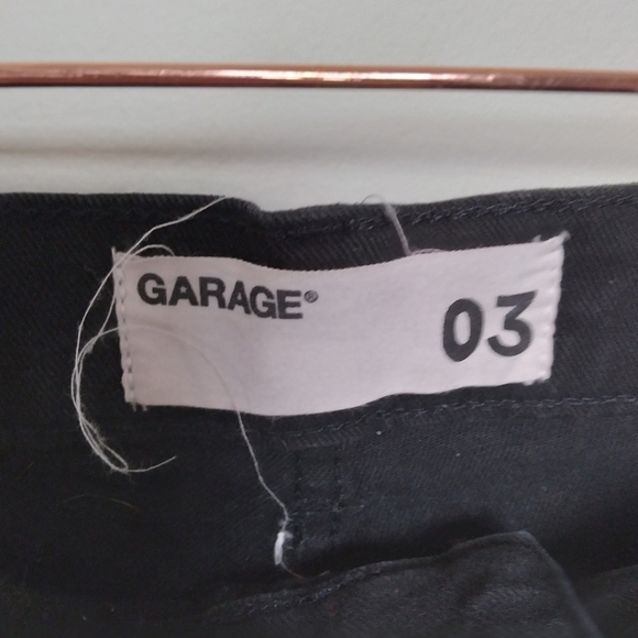 Garage Black Denim Retro High Waist Cut Off Shorts Size 3 - Picture 11 of 12